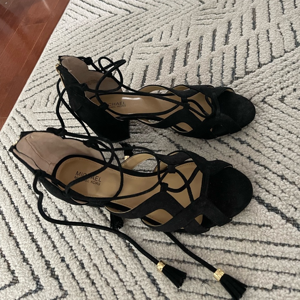 Michael Kors strapped block heel zip sandal